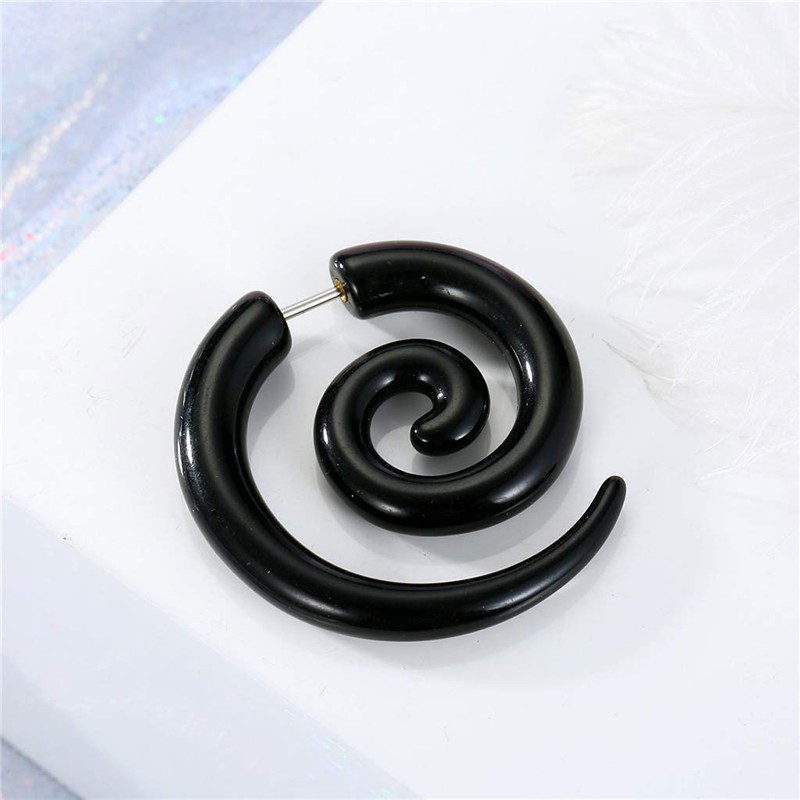 Q-XIAOKEAI 8 Pairs 16G Spiral Fake Gauges Acrylic Ear Tapers