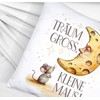 speecheese Maus und Käse-Mond Träum groß Kissen satiniert Kindergeschenk -