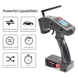 Radiolink RC6GS-V3 7 Channels RC Remote Control with Receiver R7FG Set Gyro Integrated 2.4 GHz RC Remote Control Transmitter for Model Making Car Crawler Truck Boat