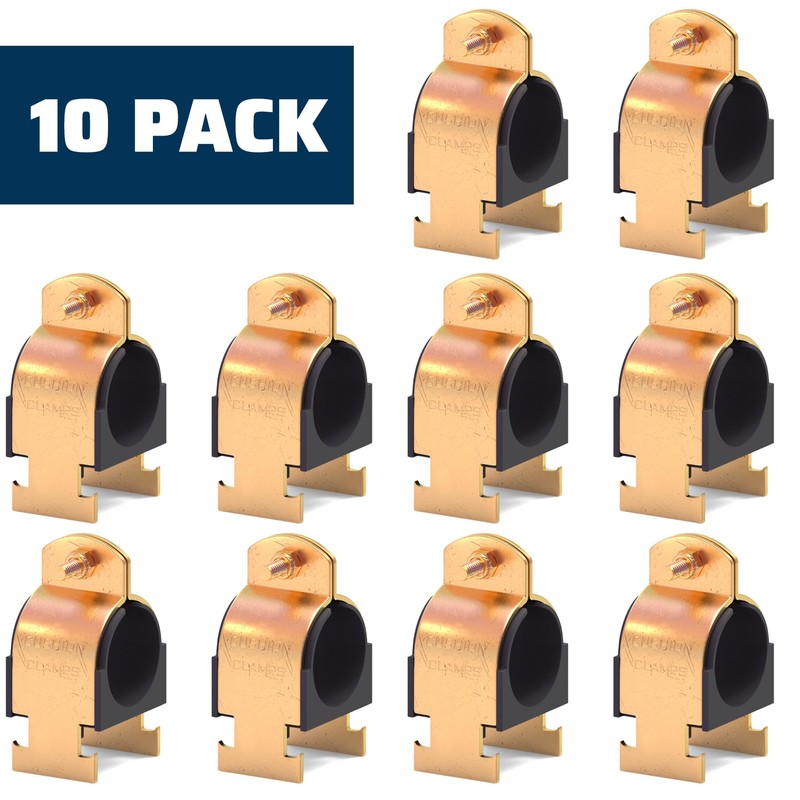 Pearwow 10 Pack Rubber Cushion Strut Clamp, Zinc-Plated for Mounting