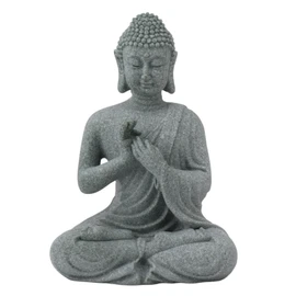 Mumusuki Arenisca Verde Buda Yoga Meditación Buda Estatua Arenisca Escultura Estatuilla Coleccionable Artesanía Feng Shui Escultura Decoración para el Hogar Oficina Estante Escritorio (7135K-01)