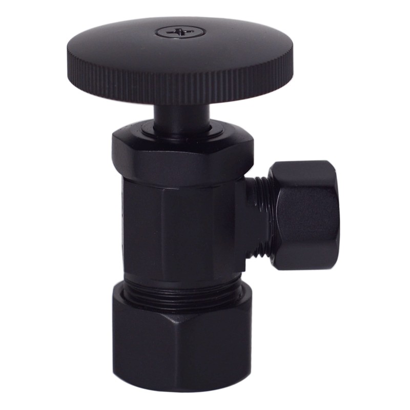 Westbrass A105-62 Round Handle Angle Stop Shut Off Valve, 1/2"