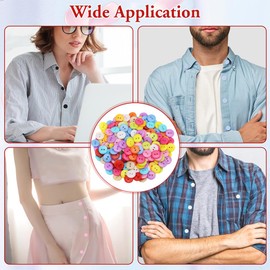 1000 PCS Round Mixed Button 15mm Resin Sewing Buttons 2 Holes Buttons for Clothes Sewing DIY Craft Projects