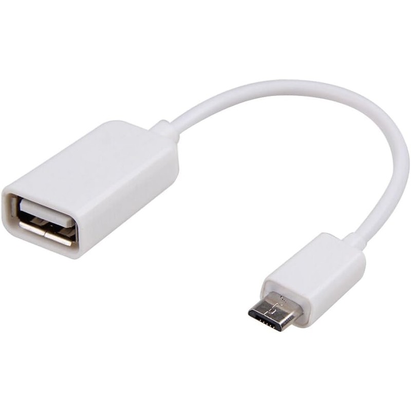 BWESOO White Micro USB to USB OTG Host Adapter -