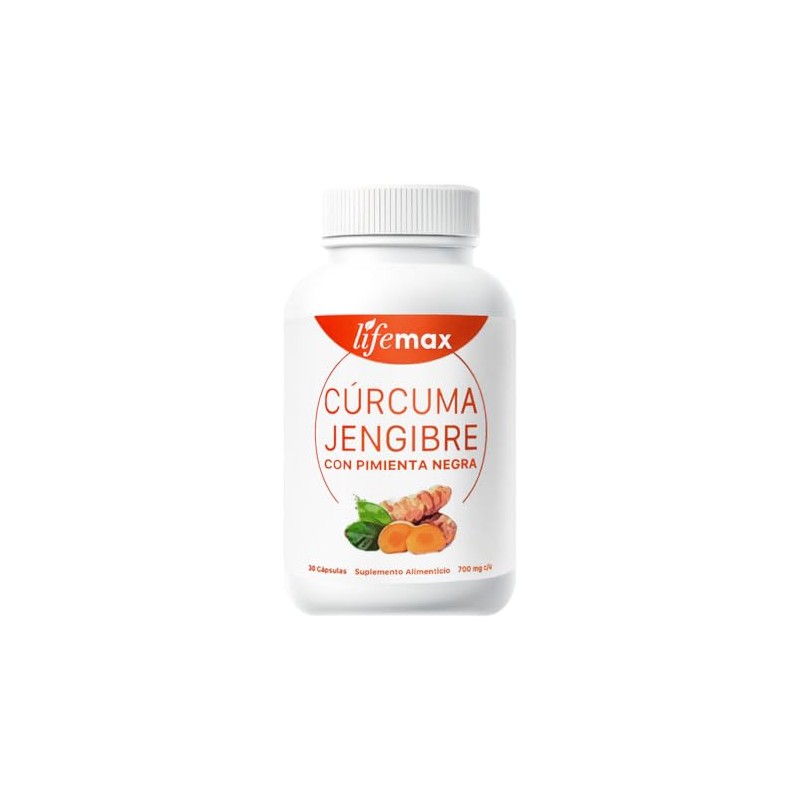 LIFEMAX Cúrcuma y Jengibre con Pimienta Negra | Suplemento Premium