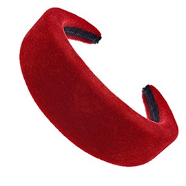 Topkids Accessories Velvet Padded Alice Headband Hairband Hair Band Head Band Women Girls 90s 80s 70s 60s Wedding Hen Party Bridal Festival Adult Wonderland Thick Wide (5cm Red)
