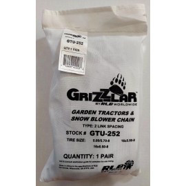 Grizzlar GTU-252 Garden Tractor Snowblower Tire Chains Ladder 2 link 16x6.50-8