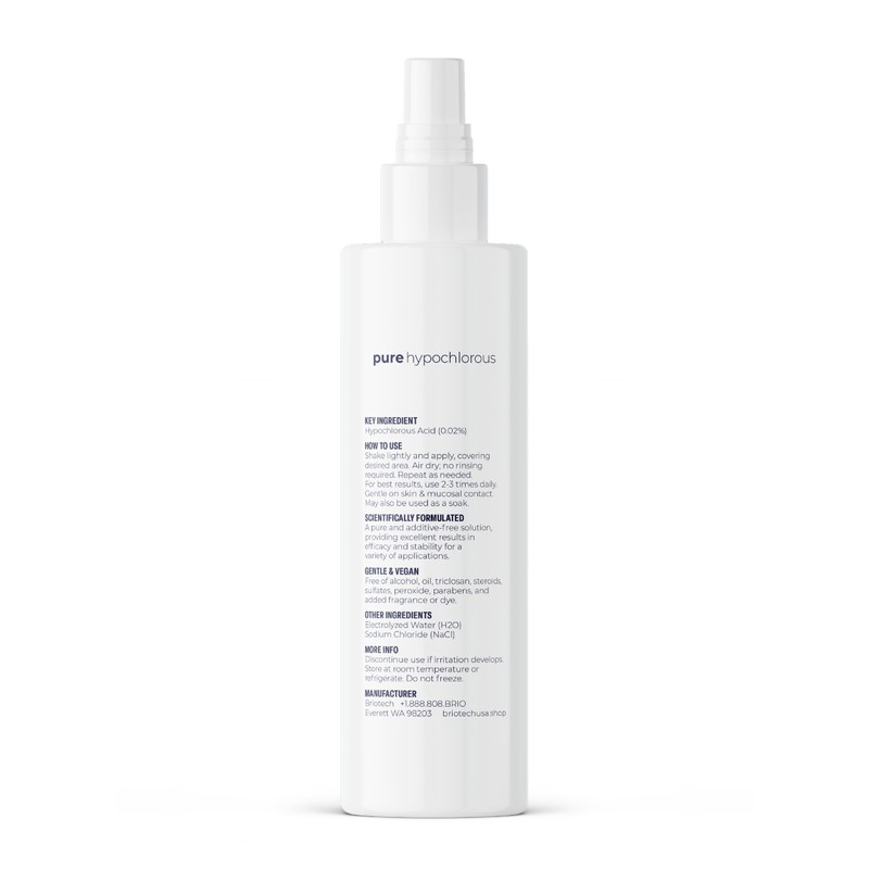 BRIOTECH Pure Hypochlorous Acid Spray and Cleanser, Original Premium HOCl