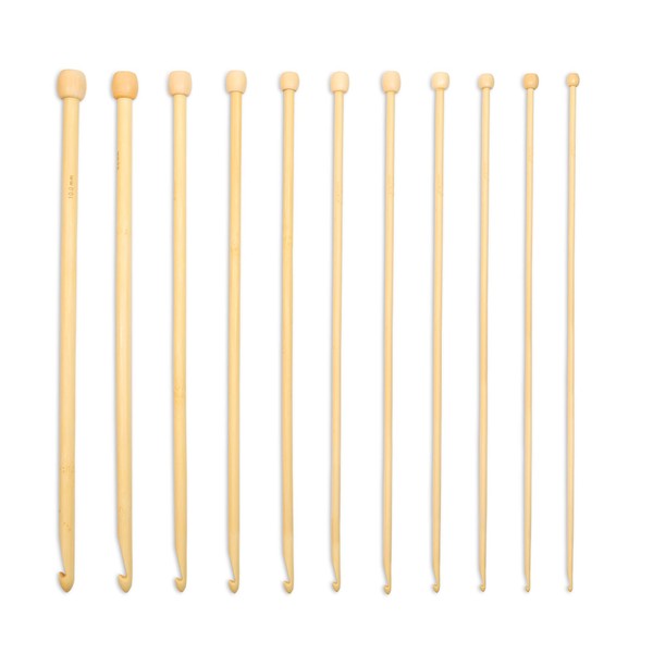 Tunisian Crochet Hooks Set Bamboo 13"