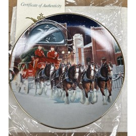Budweiser 1997 Budweiser Home For The Holidays - Hans Droog N5779 Christmas Plate NEW