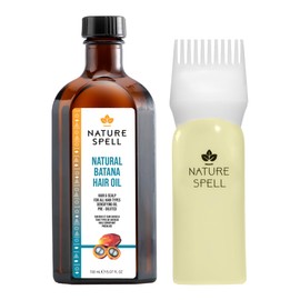 Nature Spell Batana Oil for Hair Growth with Comb Applicator, Pre-Diluted Scalp Oil to Strengthen Roots and Strands, Suitable for All Hair Types, Vegan, 150ml