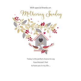 Regal Publishing Classic Mother's Day Card Mothering Sunday - 9 x 6 inches,Grey