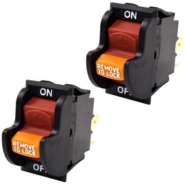 HQRP 2-Pack On-Off Toggle Switch Compatible with Jet 2898D02G03 2898D07G06 2898D04G05 JDP-17FSE JDP-10 JDP-8 Drill Press Power Tools Planer Band Saw Table Saw Grinder Sander