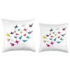 Origami Birds Throw Pillow, 16x16, Multicolor