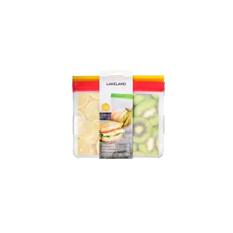 6 Lakeland Reusable Leakproof Food Bags