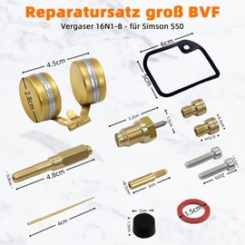 Vergaser-Reparaturset BVF 16N1-8 – für Simson S50/S51/SR50 & MZ TS50/125