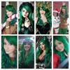 Bopocoko Bopocoko Green Wig Long Green Wigs for Women St
