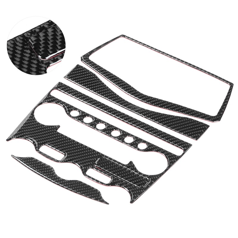 Console AC CD Panel Cover Carbon Fiber Conditioner Switch Decorative