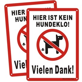 No Dog Toilet Sign No Dog Toilet Sign 180 x 250 mm 2-Piece Aluminium Sign Prohibition Dog Loo / Dog Poo