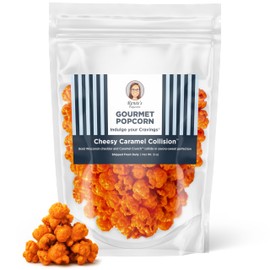 Renée’s Cheesy Caramel Collision™ Gourmet Popcorn – buttery caramel corn drenched in bold Wisconsin cheddar cheese – satisfies sweet and cheesy popcorn cravings – 9 oz bag for snack or gift.