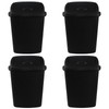 Doryh 4-Pack 40 L Trash Can with Swing Lid, Plastic