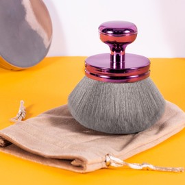 UNIMEIX Extra Large Body Makup Brush for Self Tanner with Drawstring Bag, 3.2 Inch Blend and Blur Body Sunscreen Applicator for Face, Legs, Body, Cream and Foundation (Purple)