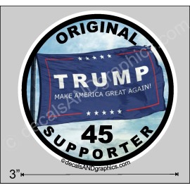 TRUMP 2020 STICKER ORIGINAL 45 SUPPORTER FLAG ANTI DEMOCRAT  MAGA DECAL