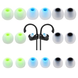 TSZYYM Earbud Tips Ear Bud Tips Soft Anti Slip Washable and Reusable Silicone Replacement Earbud Tips Fit Most in-Ear Earbuds(Inner Hole 3.8mm -5.1mm) 18pcs S M L