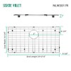 Serene Valley 29-5/16" x 16-3/8" Sink Bottom Grid, Rear Drain