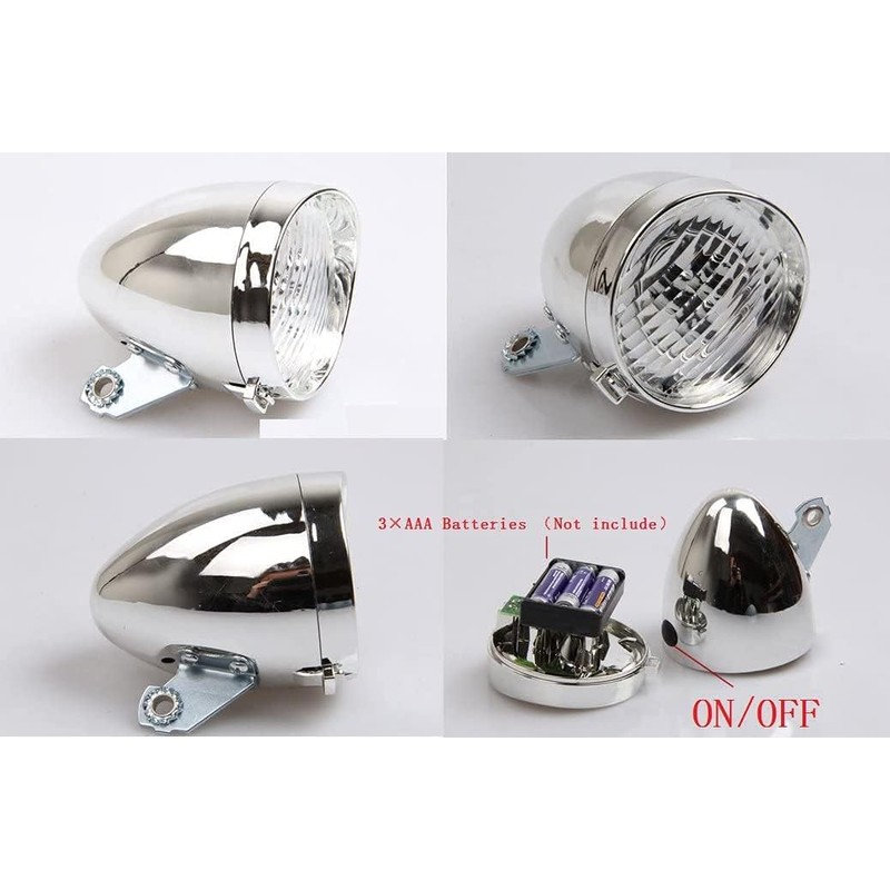 BlueSunshine Vintage Retro Bicycle Bike Front Light Lamp 3 LED