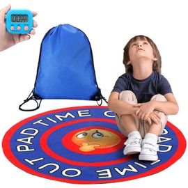 Nuanchu Nuanchu Portable Parenting Time out Mat with Timer 24'' Floor Seating for Classroom, Alternative to Time out Chair for Toddlers, Calm Down Corner Rug, Enhances Discipline and Fosters Positive Behavior