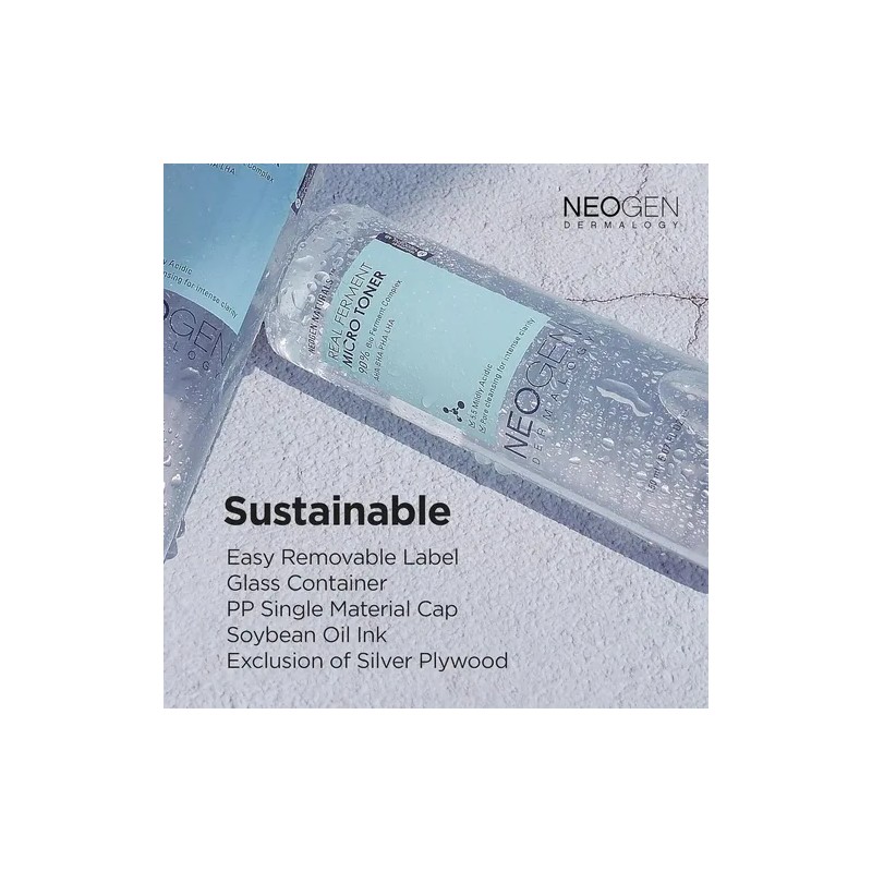Tónico Facial Neogen Real Ferment Micro con AHA BHA, para
