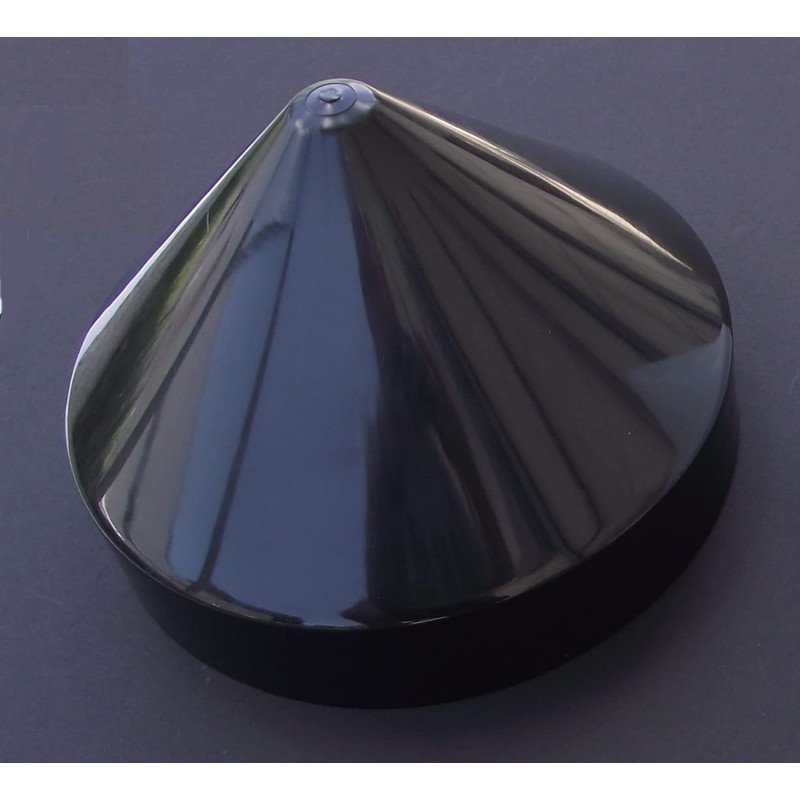 Tapa de pilón estilo cono para muelle marino (negro, 6.5