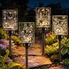 ODEETRONIC Solar Garden Lights, 4 Pack Solar Pathway Lights with