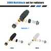 SVNR Thermostatic Radiator Valves (TRV), Textured Anthracite Grey, Angled Lockshield
