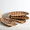 AeraVida Peaceful Olive Branch Leaf Shaped Hand Carved Natural Wood
