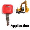 2pcs Ignition Starter Key Excavator Ignition Switch Key for Backhoe