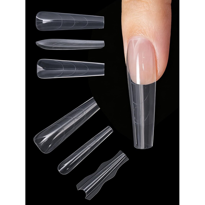 Sandwich Dual Nail forms Professional Sandwich Dual Forms-240Pcs Long Stiletto