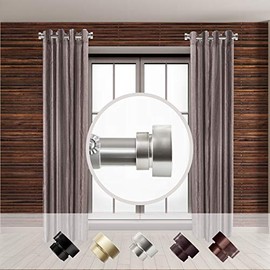 Rod Desyne SIDE100-5 1" Side Curtain Rod, 12-20 inch (Set of 2), Satin Nickel