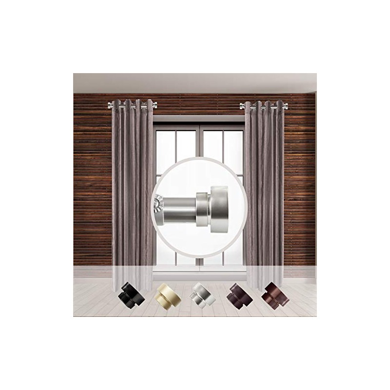 Rod Desyne SIDE100-5 1" Side Curtain Rod, 12-20 inch (Set