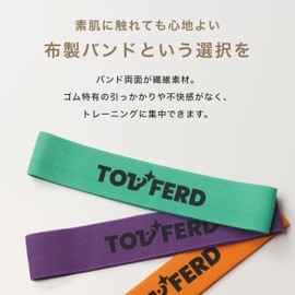 TOPFERD Training Bands, Training Tubes, Exercise Bands, Resistance Bands, Muscle Training, Butt Training, Pilates, Set of 3