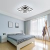 GEADI Modern LED Ceiling Light, 64W Black Flush Mount Light