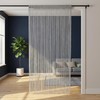 100×200cm String Door Curtain Fly Screen Partition Curtain (Silver Gray)