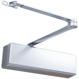 POWAWINI Automatic Door Closer, Adjustable Self Closing, Backcheck, Delayed, ADA Compliant, UL 3 Hour Fire Rated, Grade 1 Extra Heavy Duty, 2 Million Cycles, Residential & Commercial, Sliver Aluminum