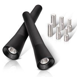 Eightwood Car Aerial Antenna Stubby Aerial AM/FM 6.5cm Mini Car Radio Small Short Roof Mast Universal Replacement for Mini Cooper Auto Hatchback SUV Truck Van,Screw in type