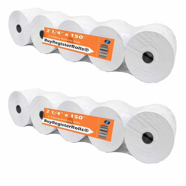 (2 Packs of 5 Rolls) 2 1/4 x 150 ft