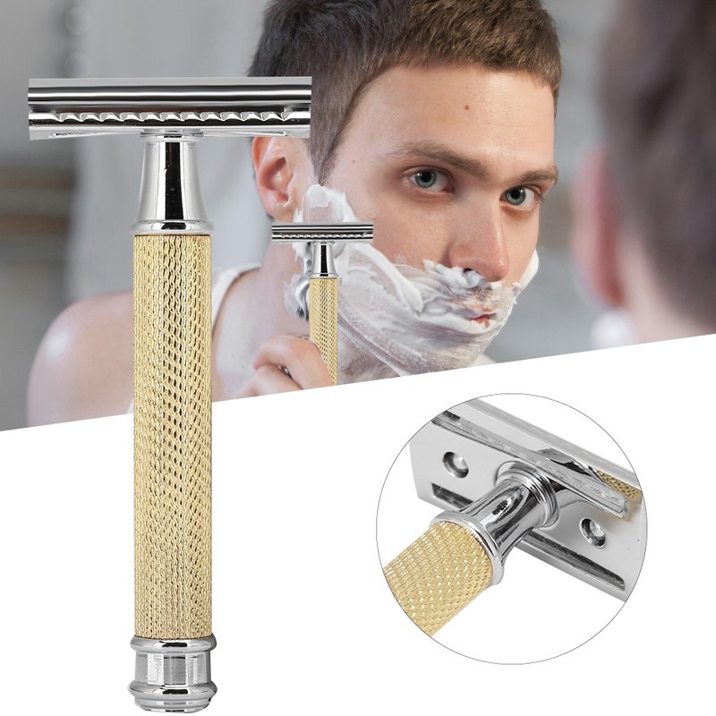Classic Manual Shaver Metal Handle Double Edged Safety Shaving Tool