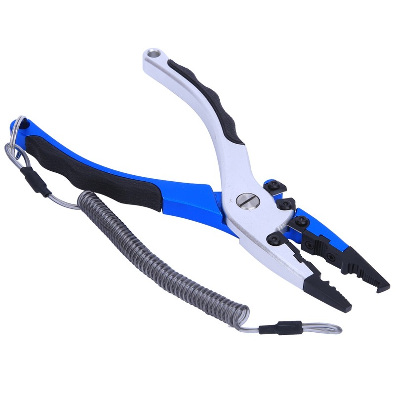 Aluminum Die Casting Fishing Cutting Pliers Non-slip Fishing Clamp Rubber