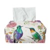 Gongbawa Flower Tissue Box Cover Hummingbird Leather Tissue Holder Covers