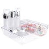 Zuihug 4 PCS Clear Plastic Drawer Organizer, Desk Drawer Divider